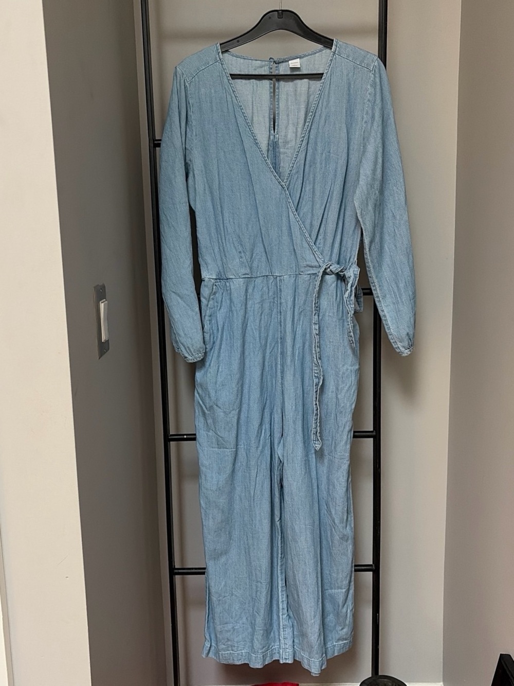 Light Blue tencel blend  Wrap Jumpsuit